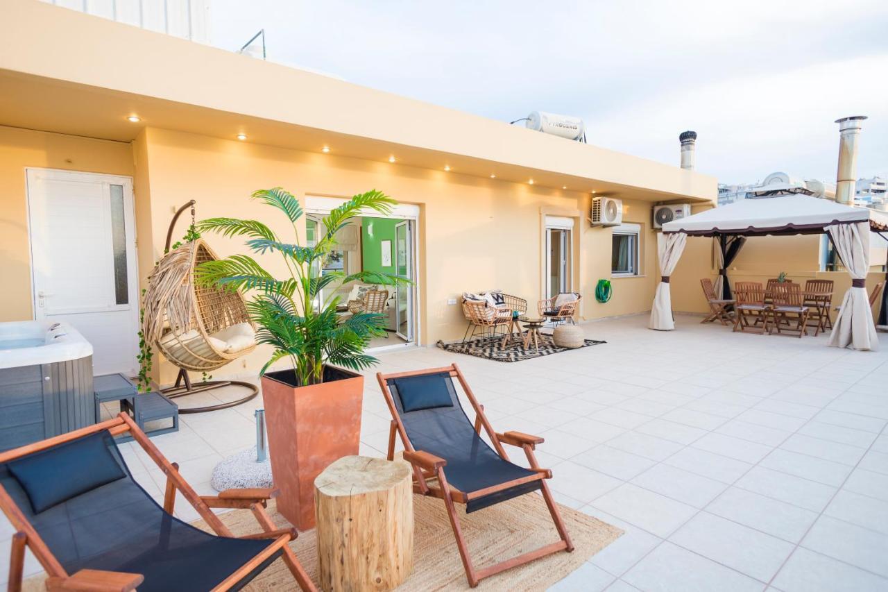 Thea - Rooftop Seaview Jacuzzi Rethymno Exterior foto